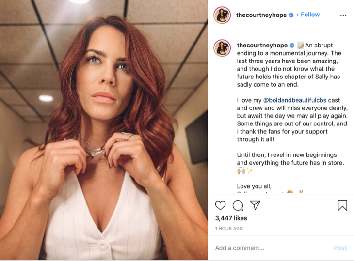 The Bold and the Beautiful Comings and Goings: Courtney Hope Confirms Exit as Sally Spectra