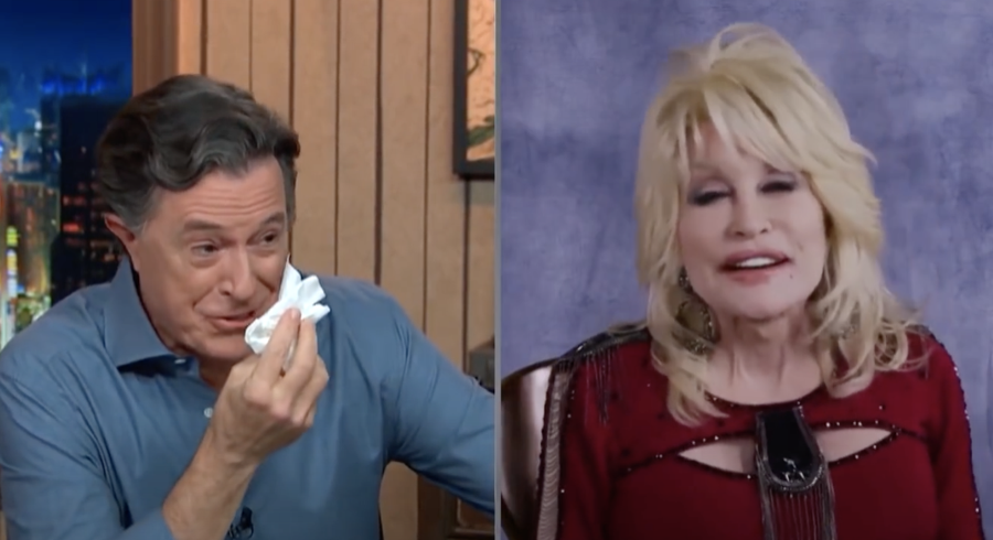 Dolly Parton Moves Late Show Host Stephen Colbert To Tears With Her Incredible Voice