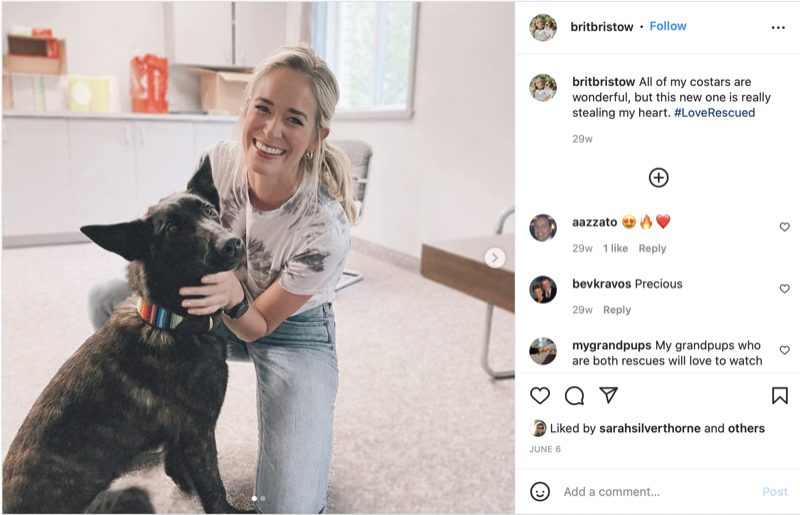 Brittany Bristow And Chris McNally In Hallmark’s A Dog Named Indie