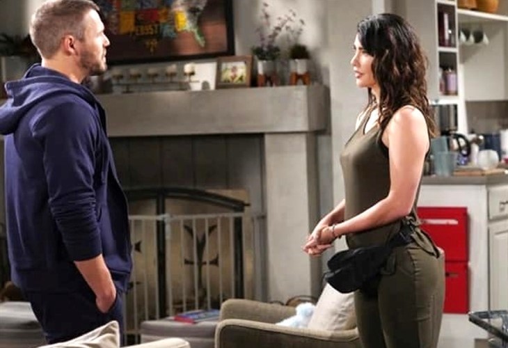 The Bold And The Beautiful: Steffy Forrester (Jacqueline MacInnes Wood) Liam Spencer (Scott Clifton).