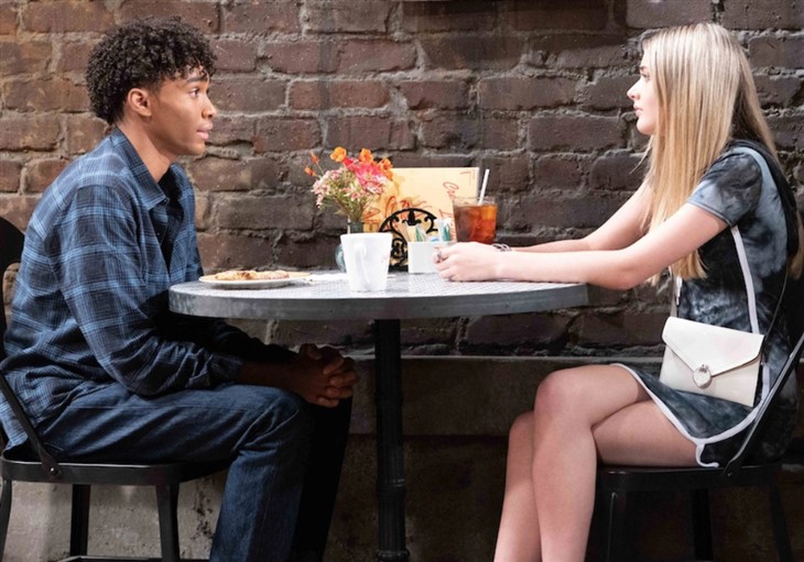 The Young And The Restless: Faith Newman (Reylynn Caster) Moses Winters (Jacob Aaron Gaines)