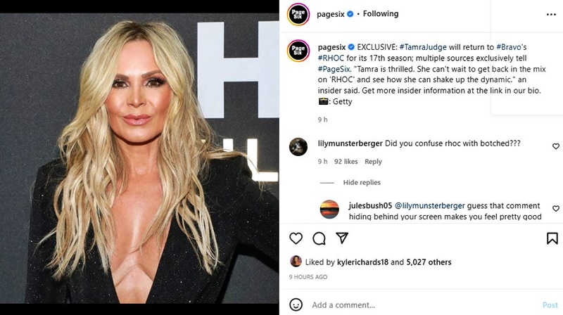 Real Housewives Of Orange County Tamra Returns - Fans React