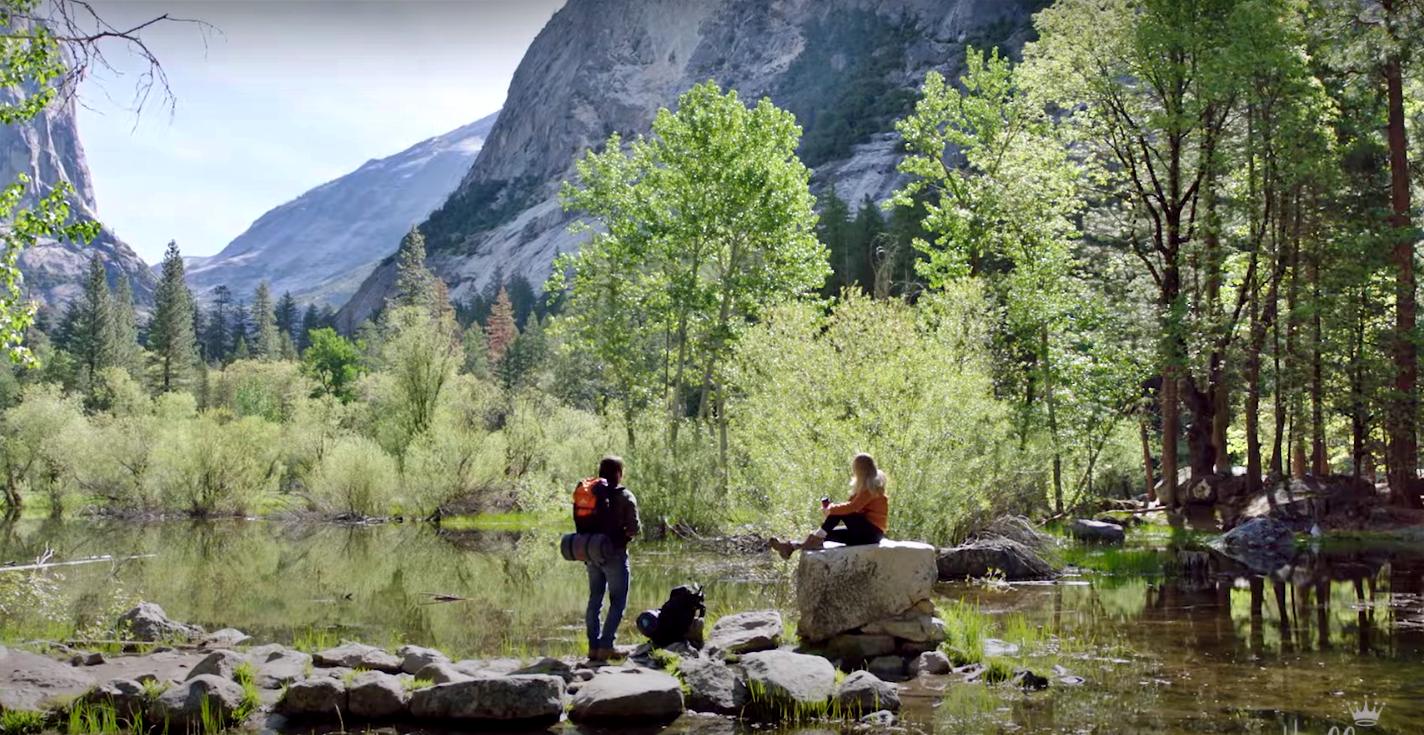 Tyler Harlow and Cindy Busby in Hallmark Channel movie Marry Me In Yosemite