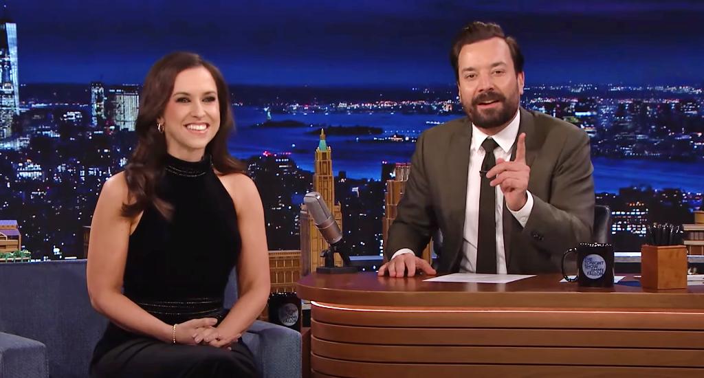 Hallmark star Lacey Chabert talks The Wedding Veil trilogy on The Tonight Show Starring Jimmy Fallon
