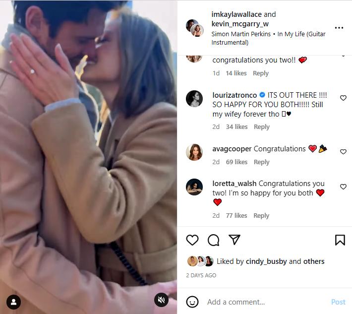 When Calls the Heart stars Kevin McGarry and Kayla Wallace are engaged