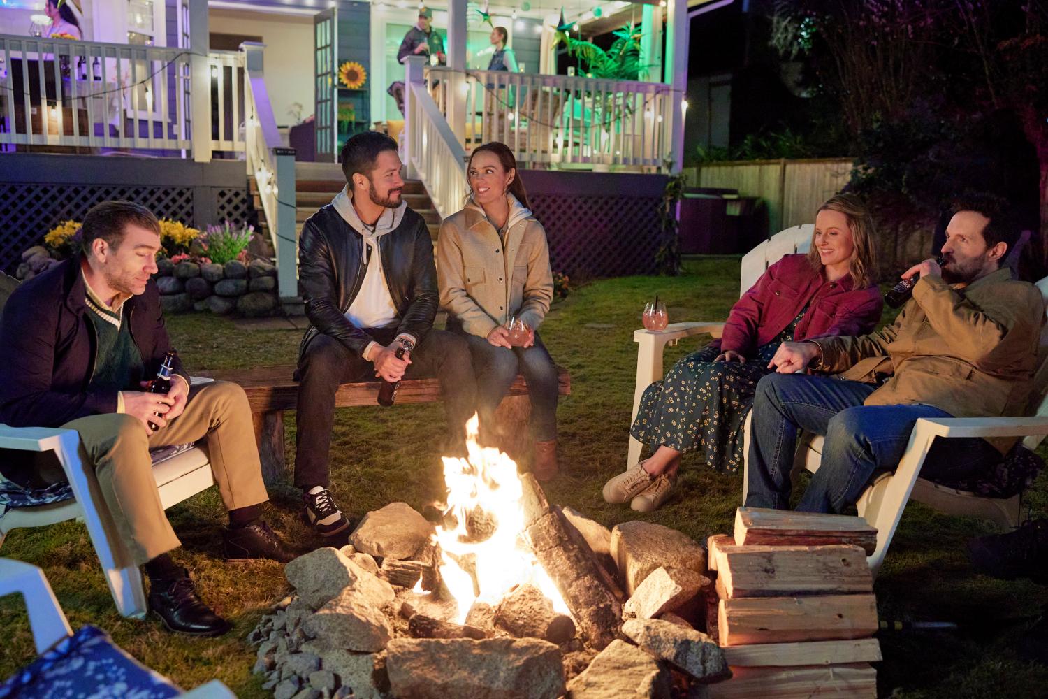 Marco Grazzini and Erin Cahill star in Hearts in the Game on Hallmark Channel