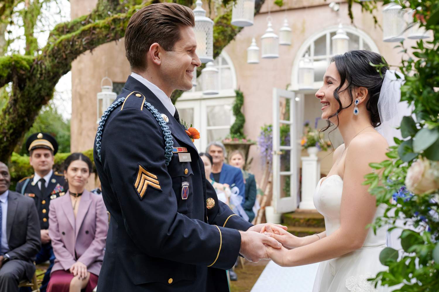 Drew Henderson, Matreya Scarrwener in The Wedding Cottage