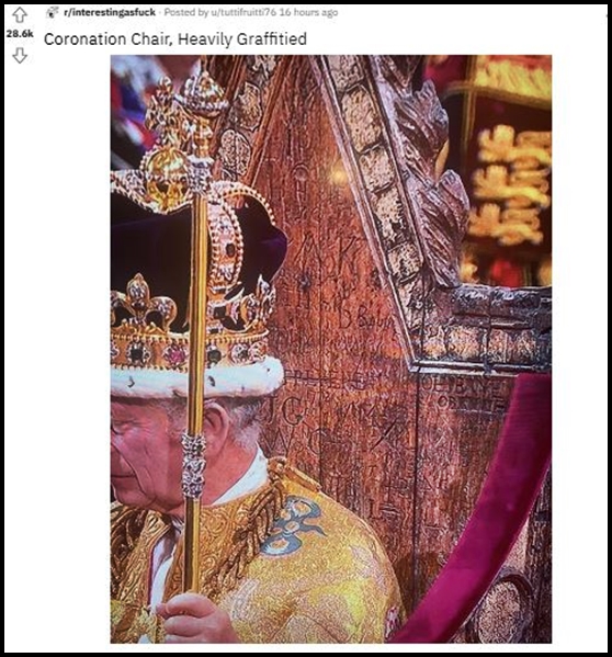Who Carved Graffiti Into King Charles Coronation Chair