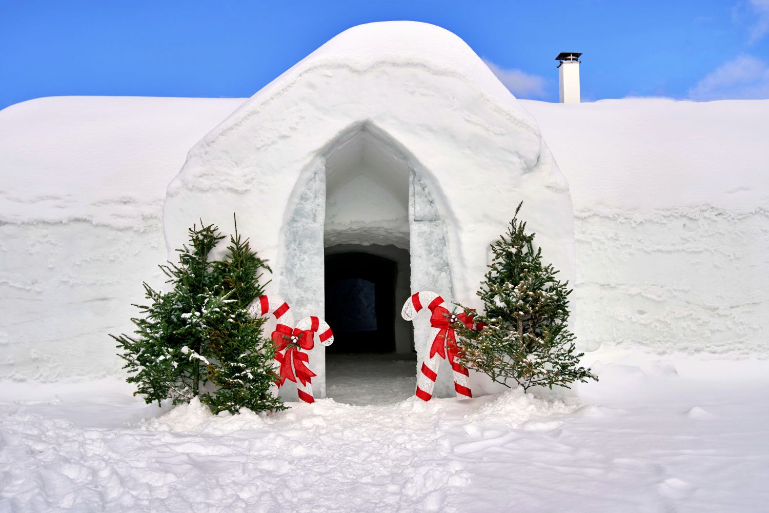 Ice castle in A Royal Christmas Crush on Hallmark Channel