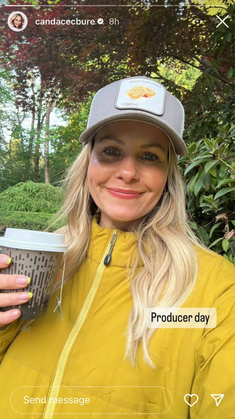 Candace Cameron Bure shared behind-the-scenes news for Great American Family Christmas movie