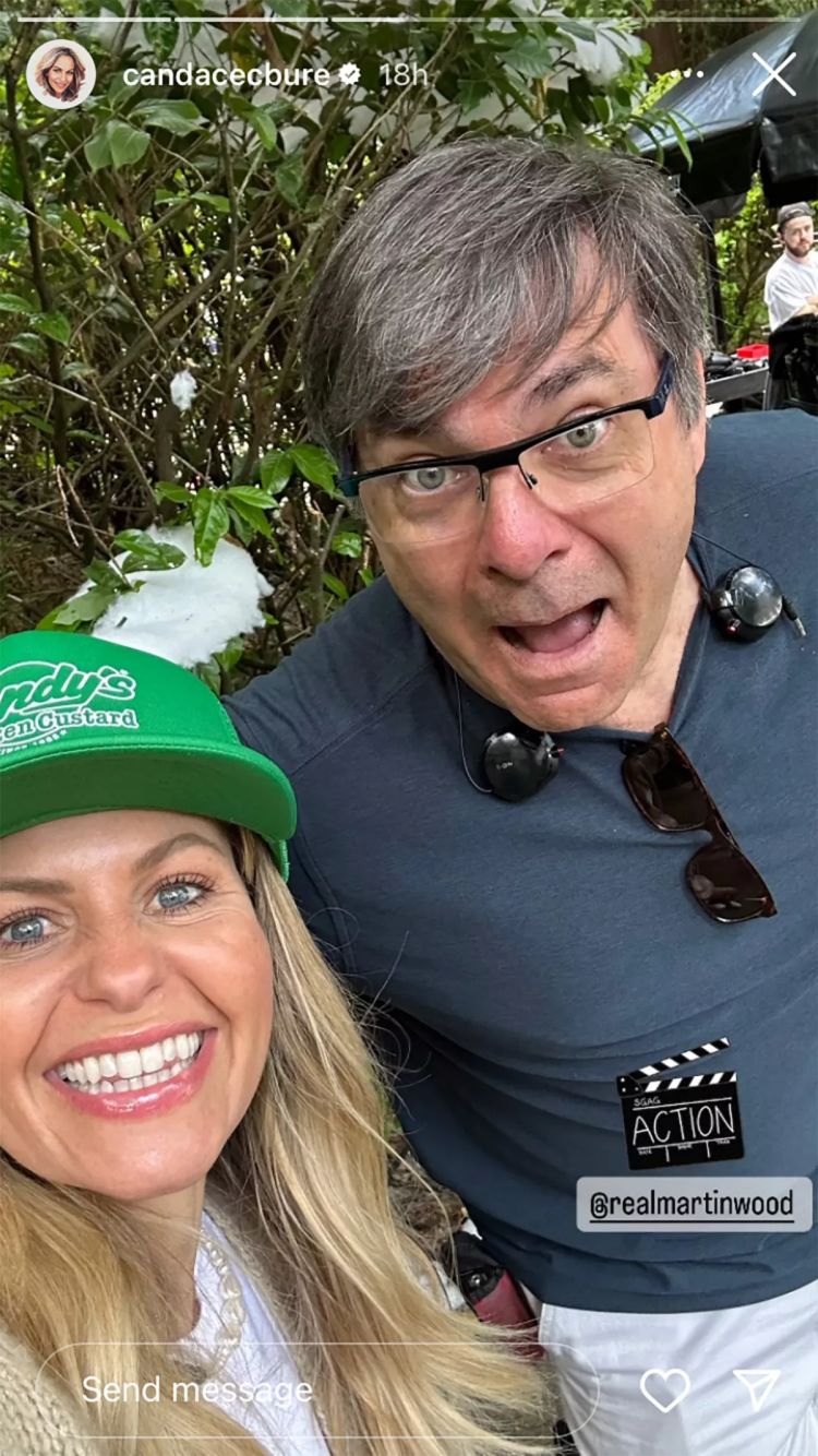 Candace Cameron Bure on set for new Christmas movie