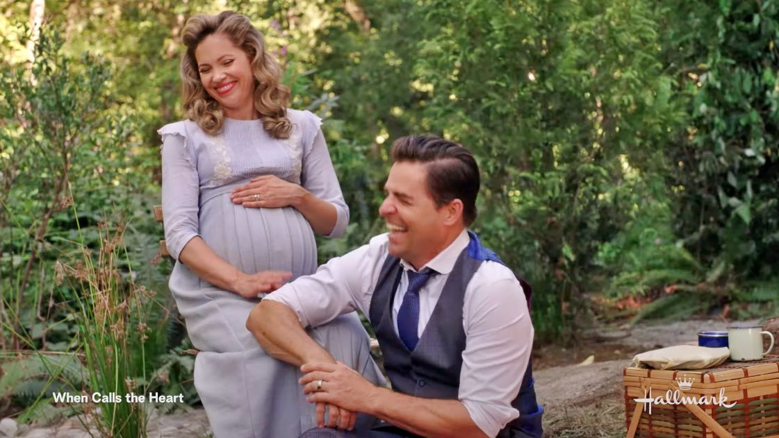 Leland (Kavan Smith) and Rosemary Coulter (Pascale Hutton) - When Calls the Heart season 10 on Hallmark Channel