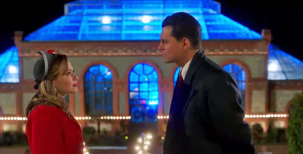 Bethany Joy Lenz and Kristoffer Polaha in A Biltmore Christmas on Hallmark Channel