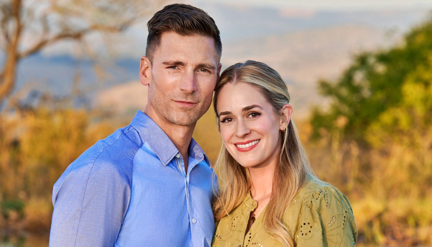 Andrew Walker and Brittany Bristow in A Safari Romance on Hallmark