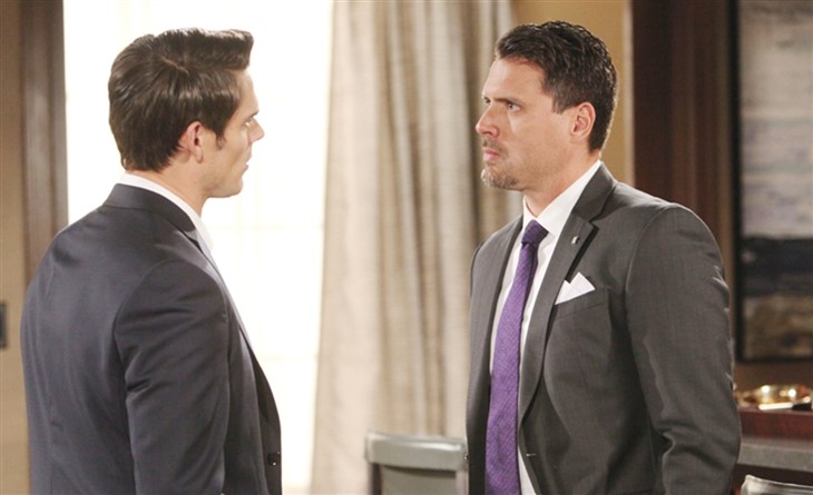 The Young And The Restless: Nick Newman (Joshua Morrow) Adam Newman (Mark Grossman) 