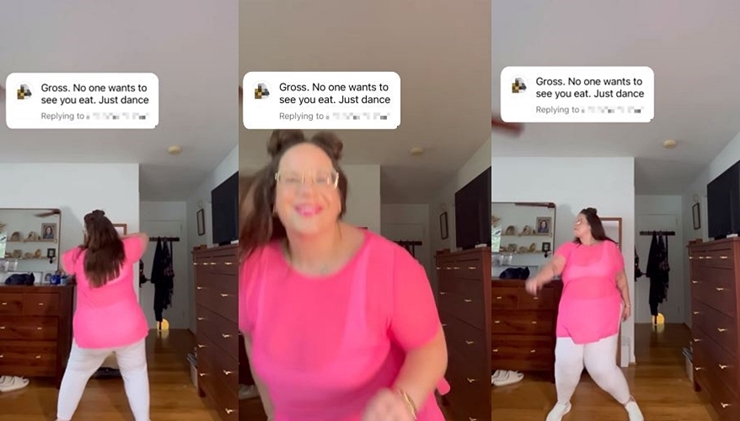 Whitney Way Thore Gives fans A Break from Eating Videos
