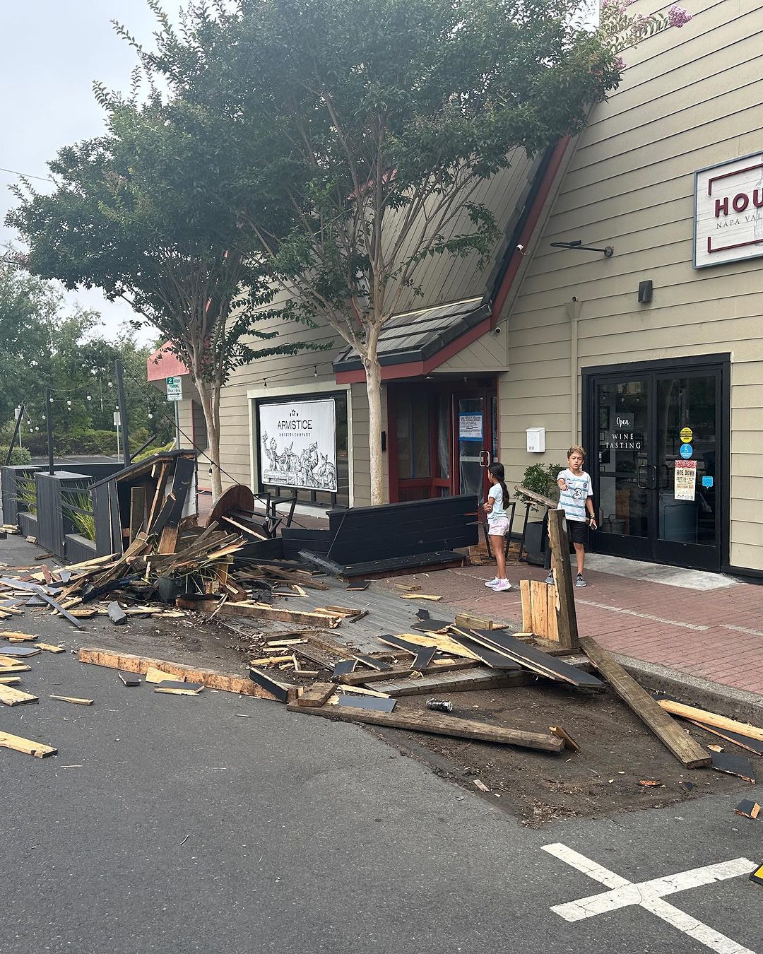 Drunk driver smashed into the Housley's Napa business