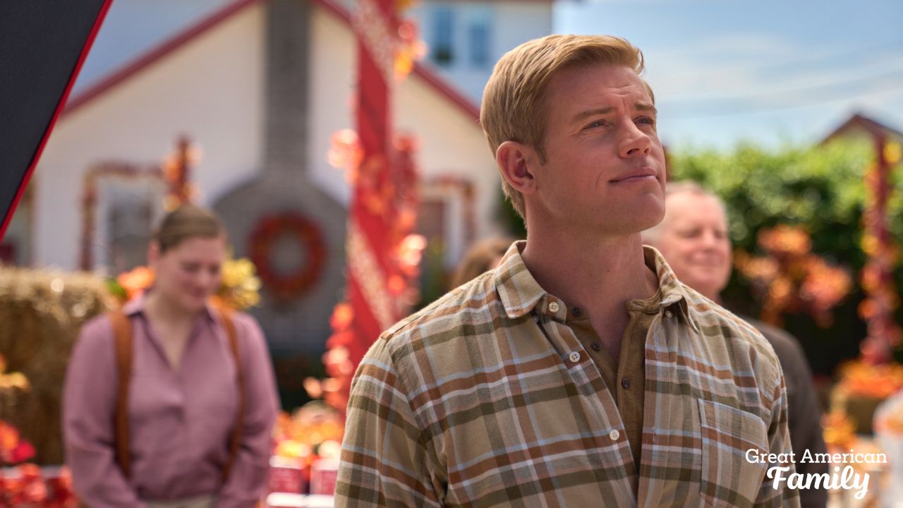 90210 alum Trevor Donovan plays Drew Granger in A Harvest Homecoming on Great American Family