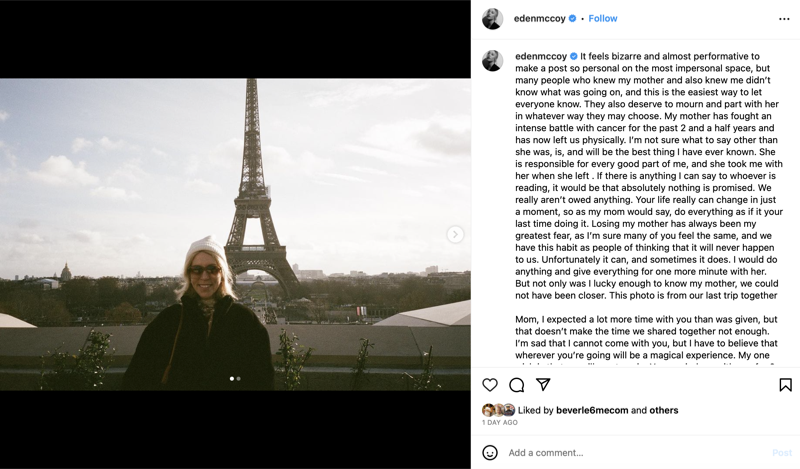 General Hospital Star Eden McCoy, 20, Mourns Mom’s Death