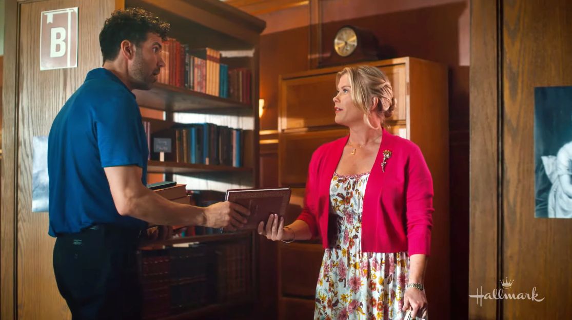 Alison Sweeney and Benjamin Ayres in Love & Jane on Hallmark Channel