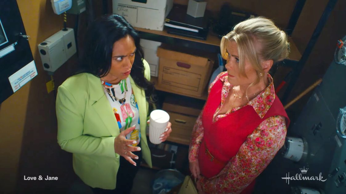 Alison Sweeney and Benjamin Ayres in Love & Jane on Hallmark Channel