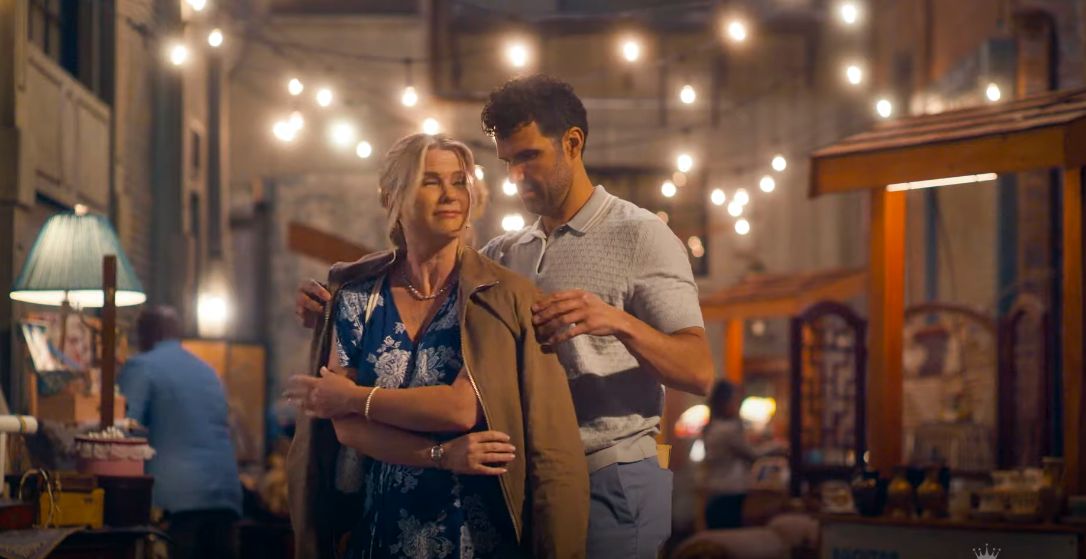 Alison Sweeney and Benjamin Ayres in Love & Jane on Hallmark Channel