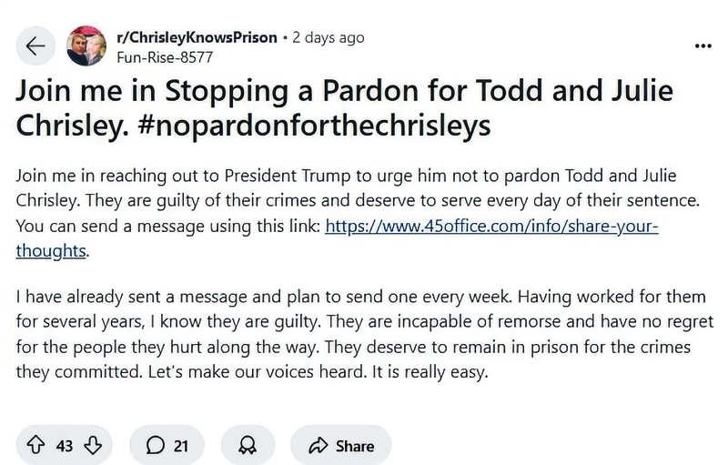 No Pardon For Todd and Julie Chrisley Appeal - Reddit