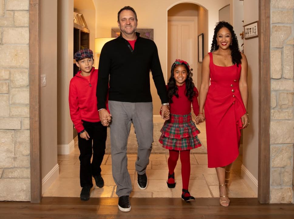 Tamera Mowry-Housley her husband, Adam, their son Aden, 12, and daughter Ariah, 9