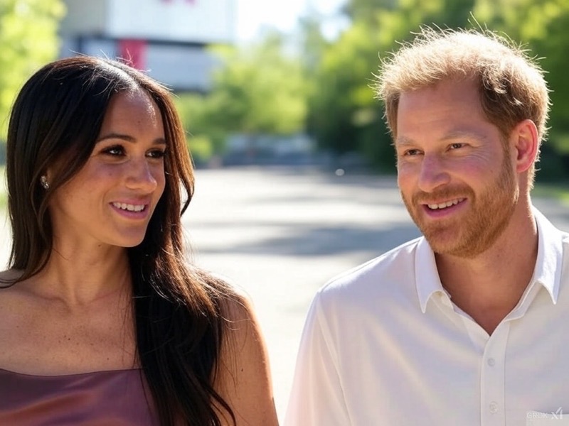 New Video Shows Prince Harry Holding Back Meghan Markle During Walkabout For the Late Queen