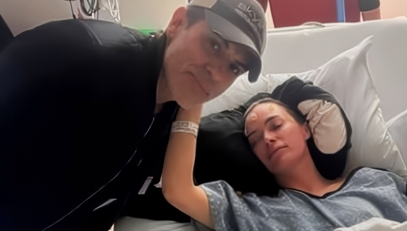 Edwin With Teddi Post Surgery - Instagram