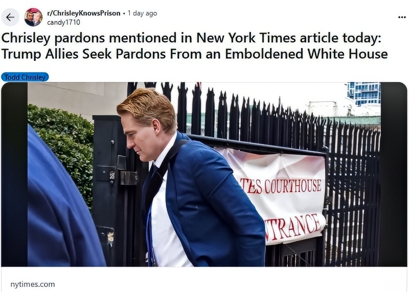 The New York Times Article That Might get Todd and Julie Chrisley Pardoned - Screenshot Via Reddit