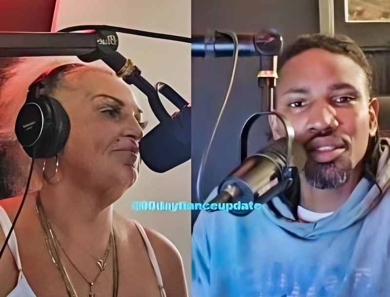 Angela sings in a studio - via @90dayfianceupdate - Instagram