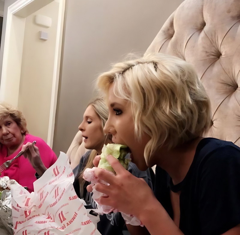 Chase shared Savannah Stuffing Her Face - @chasechrisley - Instagram