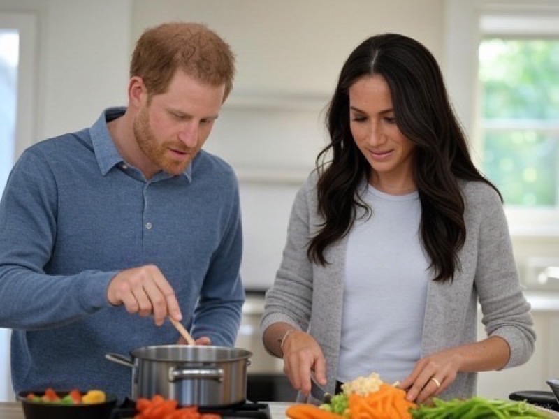 Meghan Markle & Prince Harry Fed Their Kids Party Cake He Brought Home From Ukraine