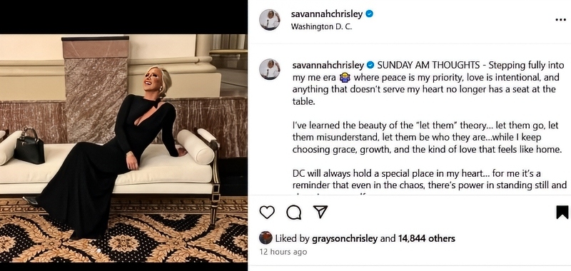 Savannah cites a poet in Washington DC - Instagram