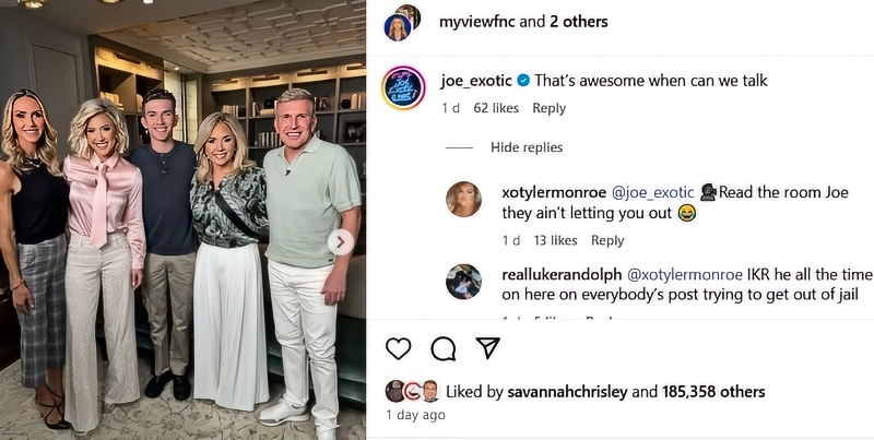 Joe reaches out on My View Instagram post