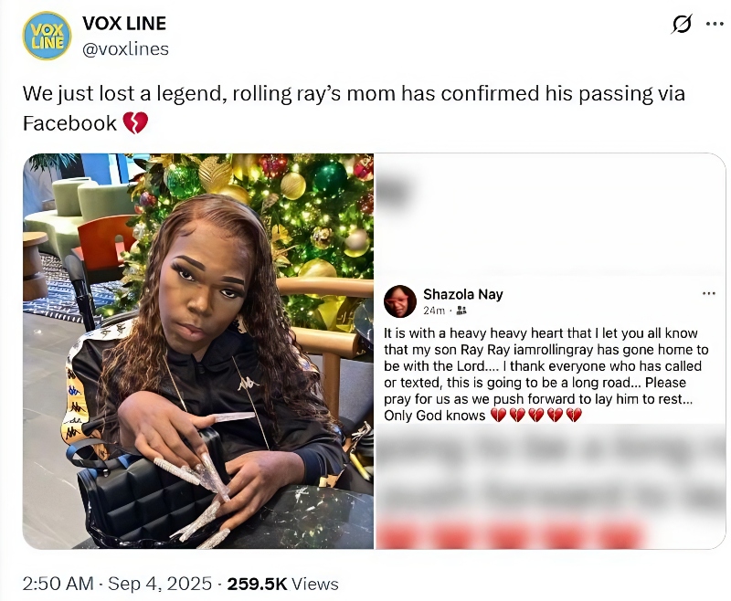 Confirming the death of Ray - @voxlines - X