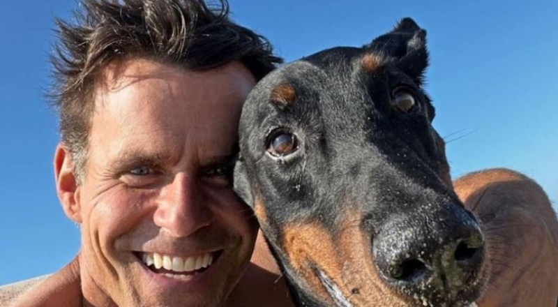 Cameron used to own a pup named Red that looked like Hunter - Instagram