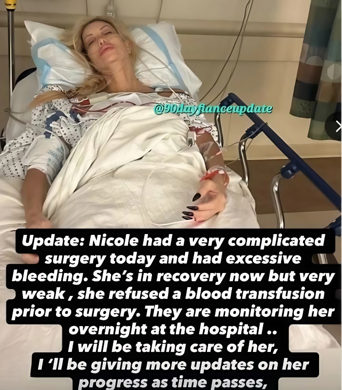 Nikki in hospital via @90dayfianceupdate - Instagram