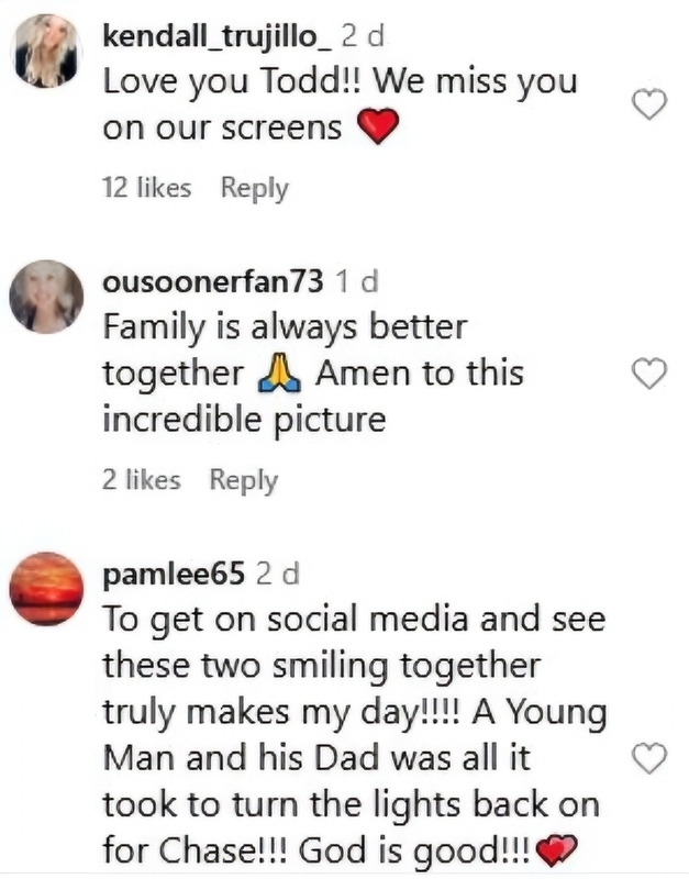 Supportive comments flood in - @toddchrisley - Instagram