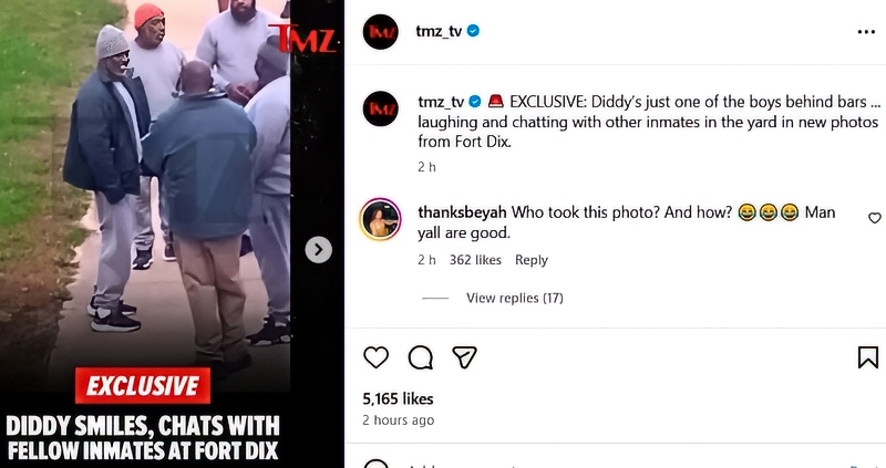 Diddy In Prison - TMZTV - Instagram
