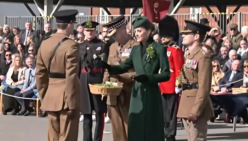 Kate Middleton handing out the honors - Royal Family Channel - YouTube