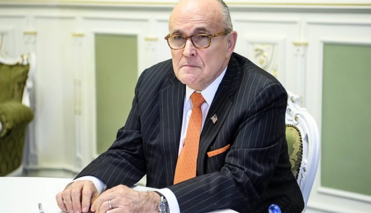 Former New York CIty Mayor Rudy Giuliani during visit to Kyiv, Ukraine. November 2017