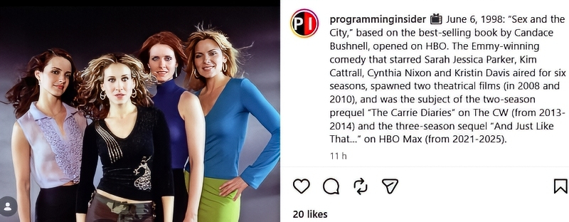 Remembering the premiere of SATC - @programming insider - Instagram