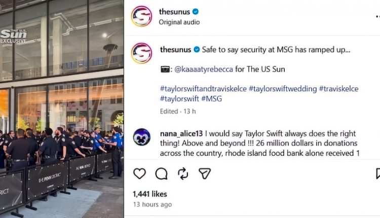 @thesunus Instagram – lots of cops at MSG