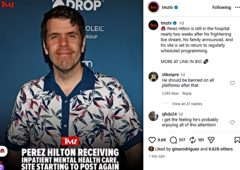 TMZ shared the update on Instagram