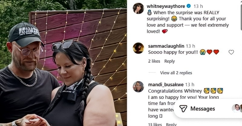 Whitney posts an update thanks fans - Instagtram